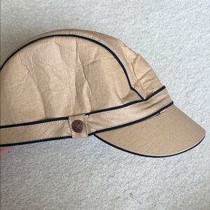Kangol Tan Cap with Black Trim